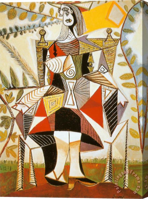 Pablo Picasso Femme Au Jardin Stretched Canvas Print / Canvas Art