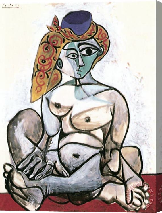 Pablo Picasso Frau Mit Turban 1955 Stretched Canvas Print / Canvas Art