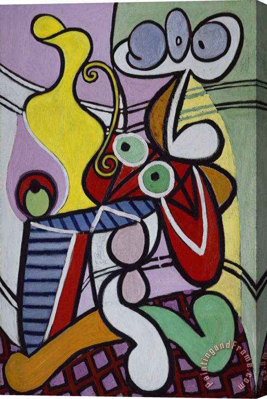 Pablo Picasso Grande Nature Morte Au Gueridon (still Life on a Pedestal Table) Stretched Canvas Print / Canvas Art