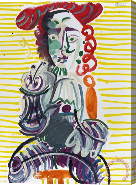 Pablo Picasso Homme a La Pipe Stretched Canvas Print / Canvas Art