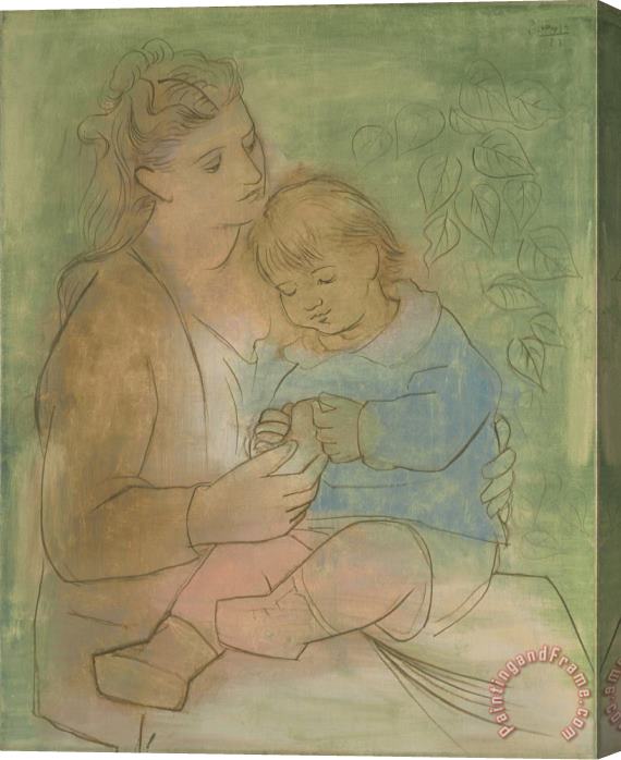 Pablo Picasso Mother And Child Stretched Canvas Painting / Canvas Art