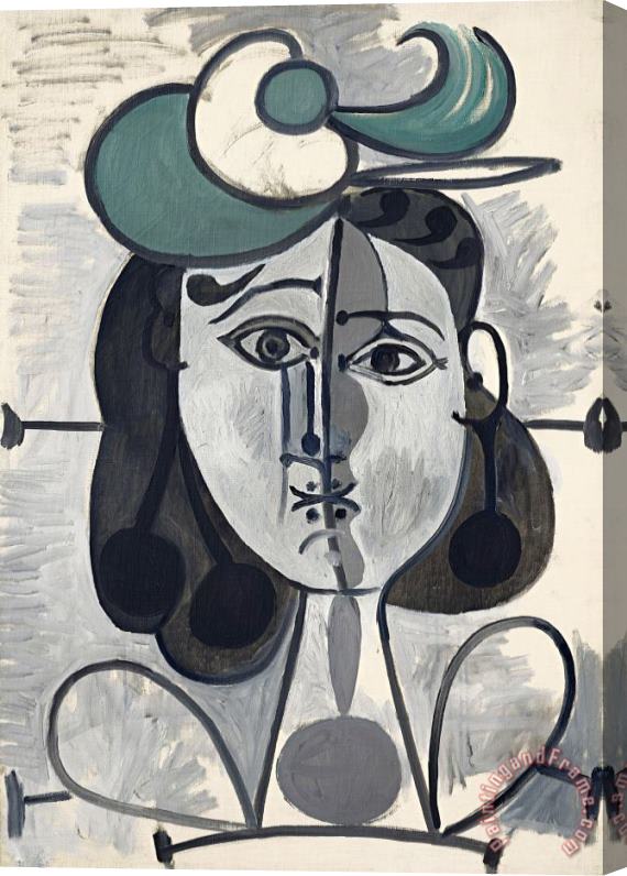 Pablo Picasso Portrait De Francoise Gilot Stretched Canvas Painting / Canvas Art