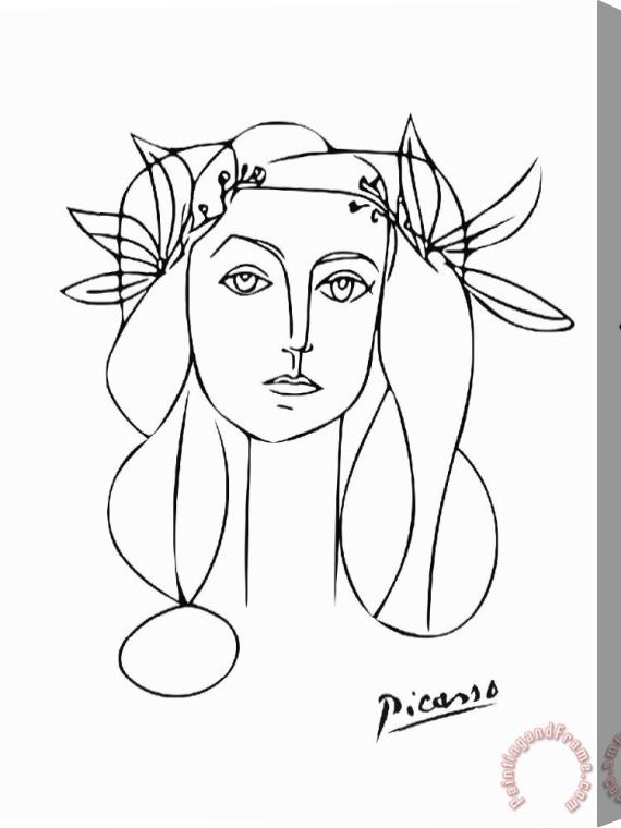 Pablo Picasso Portrait of Francoise Gilot Stretched Canvas Print / Canvas Art