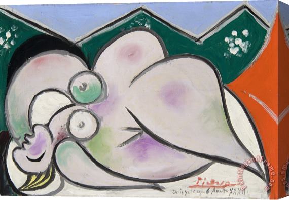 Pablo Picasso Reclining Woman Stretched Canvas Painting / Canvas Art
