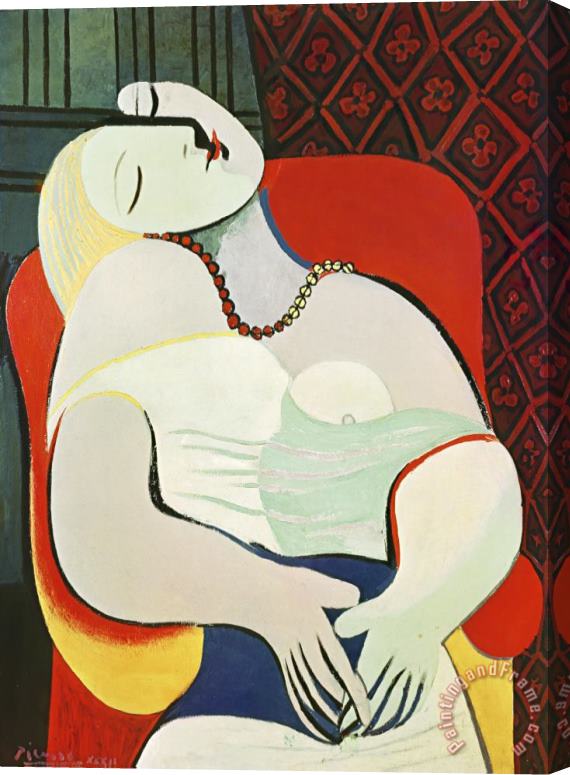 Pablo Picasso The Dream Stretched Canvas Print / Canvas Art