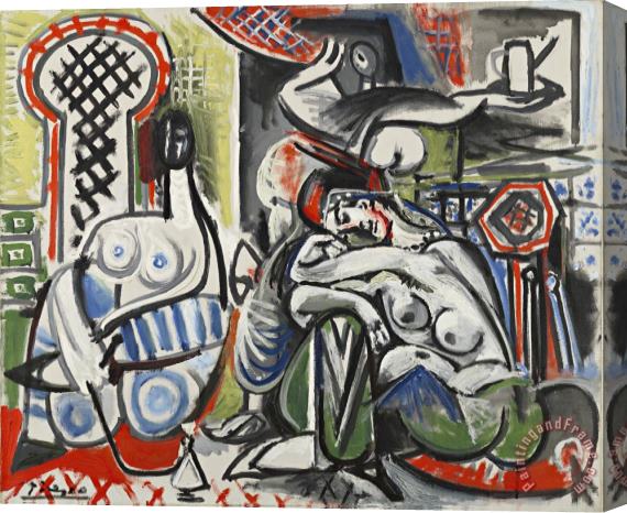 Pablo Picasso The Women of Algiers (after Delacroix) Stretched Canvas Painting / Canvas Art