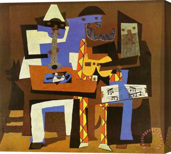 Pablo Picasso Three Musicians Stretched Canvas Painting / Canvas Art