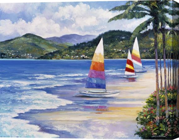 pallet Seaside Sails Stretched Canvas Painting / Canvas Art