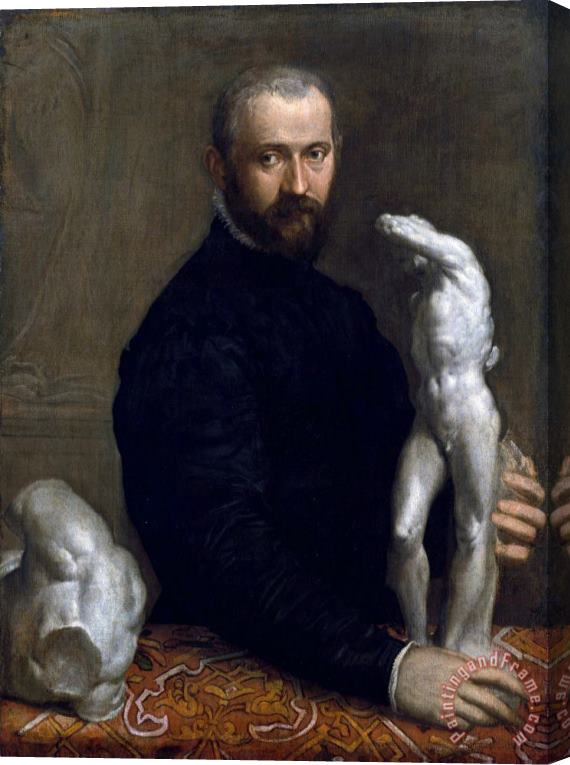 Paolo Caliari Veronese Portrait of Alessandro Vittoria Stretched Canvas Print / Canvas Art