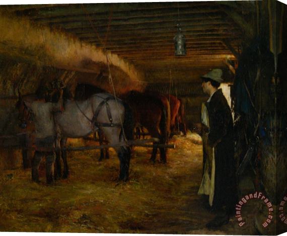 Pascal Adolphe Jean Dagnan Bouveret A Stable Stretched Canvas Painting / Canvas Art