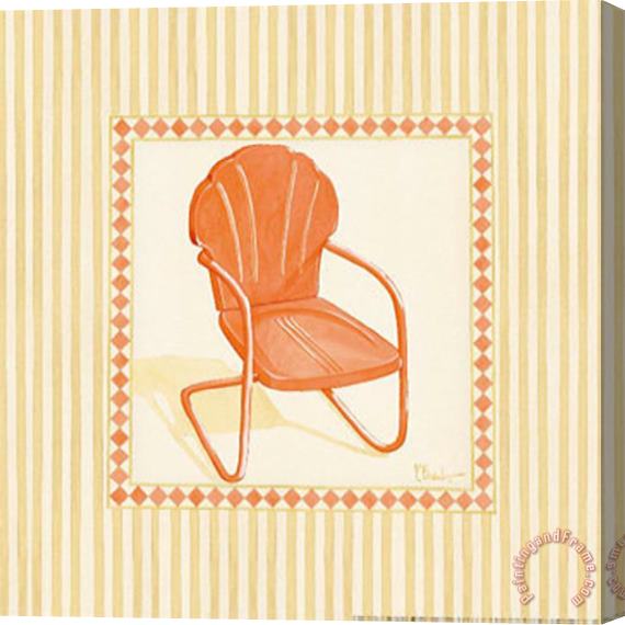 Paul Brent Retro Patio Chair I Stretched Canvas Print / Canvas Art