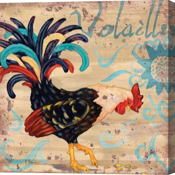 Paul Brent Royale Rooster I Stretched Canvas Print / Canvas Art