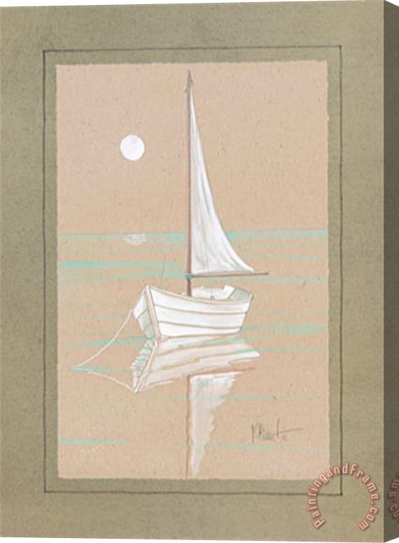 Paul Brent White Sailboat Stretched Canvas Painting / Canvas Art