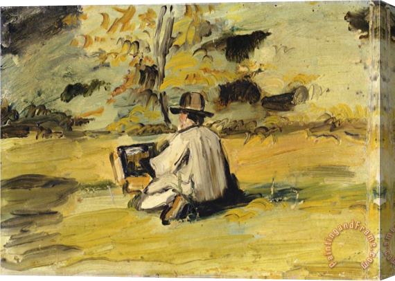 Paul Cezanne A Painter at Work Stretched Canvas Painting / Canvas Art