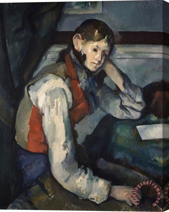 Paul Cezanne Boy in a Red Waistcoat Stretched Canvas Painting / Canvas Art