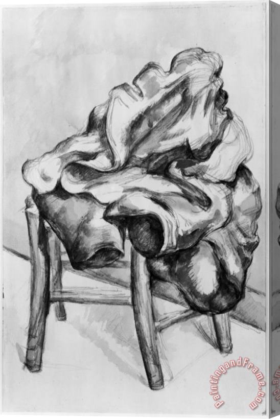 Paul Cezanne Drapery on a Chair 1980 1900 Stretched Canvas Painting / Canvas Art