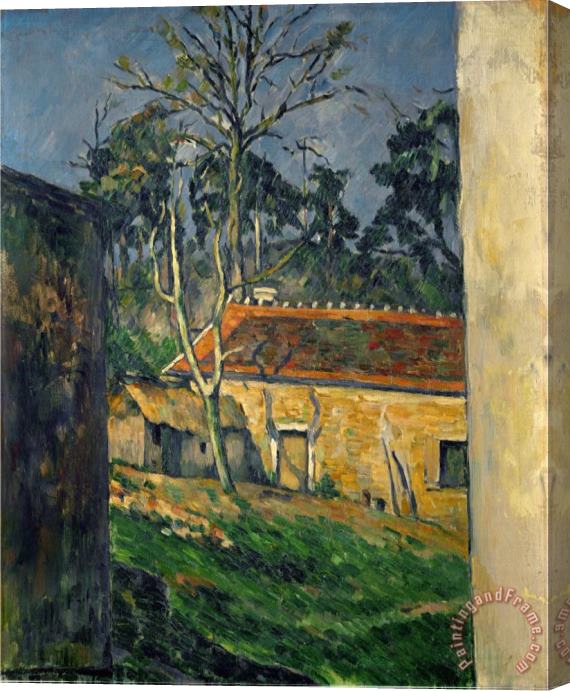 Paul Cezanne Farmyard at Auvers 1879 1882 Stretched Canvas Painting / Canvas Art