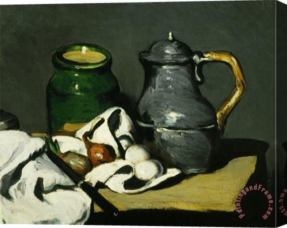 Paul Cezanne Nature Morte a La Bouilloire Still Life with Kettle 1869 Detail Stretched Canvas Painting / Canvas Art