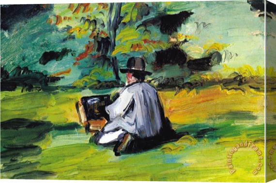Paul Cezanne Painter at Work Stretched Canvas Painting / Canvas Art