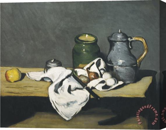 Paul Cezanne Still Life with a Kettle Stretched Canvas Print / Canvas Art