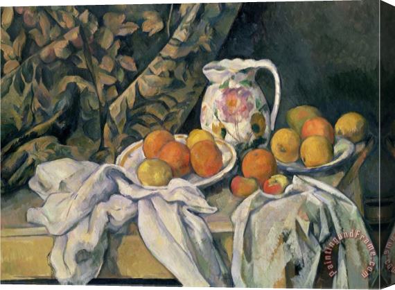 Paul Cezanne Still Life with Drapery Circa 1899 Stretched Canvas Painting / Canvas Art