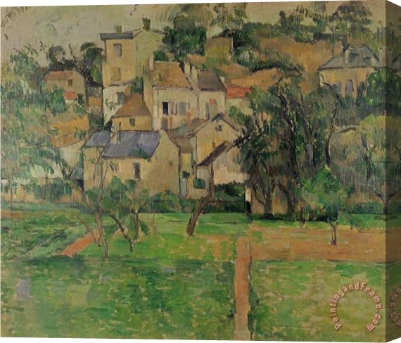 Paul Cezanne The Hermitage at Pontoise 1884 Oil on Canvas Stretched Canvas Painting / Canvas Art