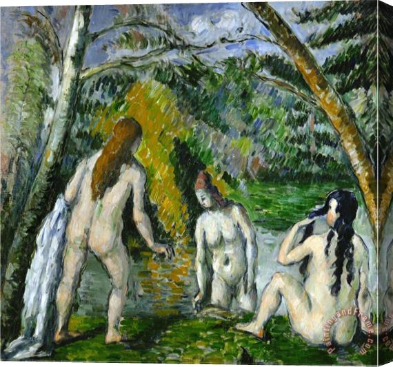 Paul Cezanne Three Bathers 1879 1882 Stretched Canvas Painting / Canvas Art