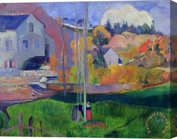 Paul Gauguin Brittany Landscape Stretched Canvas Painting / Canvas Art