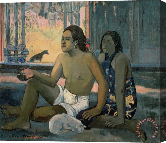 Paul Gauguin Eiaha Ohipa or Tahitians in a Room Stretched Canvas Painting / Canvas Art