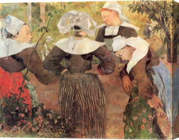 Paul Gauguin Four Breton Women Stretched Canvas Painting / Canvas Art