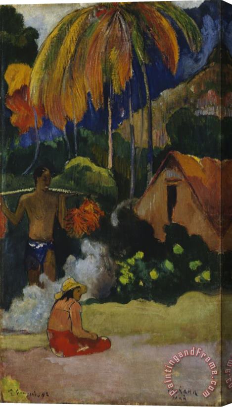 Paul Gauguin Landscape in Tahiti (mahana Maa) Stretched Canvas Painting / Canvas Art