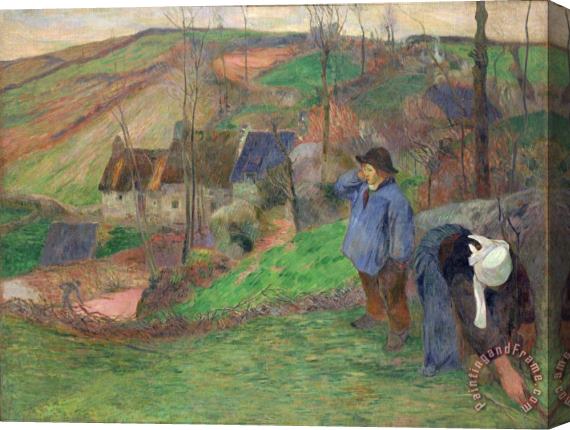 Paul Gauguin Landscape of Brittany Stretched Canvas Painting / Canvas Art