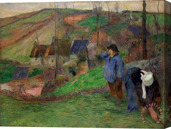 Paul Gauguin Landscape of Brittany Stretched Canvas Painting / Canvas Art