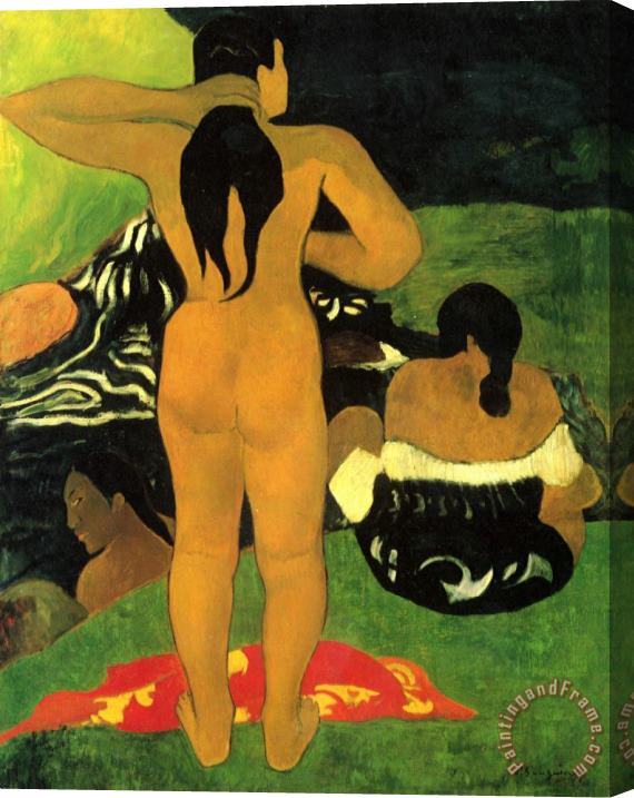 Paul Gauguin Tahitian Beach Stretched Canvas Painting / Canvas Art