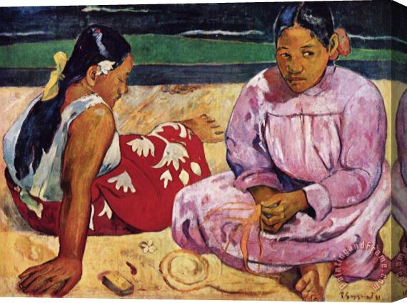 Paul Gauguin Tahitian Women on The Beach Stretched Canvas Painting / Canvas Art