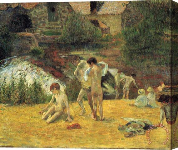 Paul Gauguin The Bathing Mill Bois D'amour Stretched Canvas Painting / Canvas Art