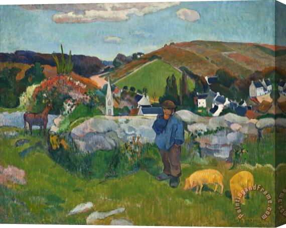 Paul Gauguin The Swineherd Stretched Canvas Print / Canvas Art
