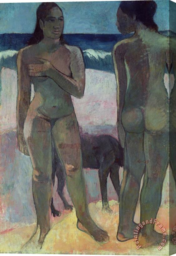 Paul Gauguin Two Tahitian Women on the Beach Stretched Canvas Painting / Canvas Art