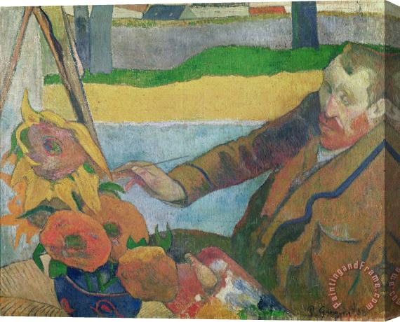 Paul Gauguin Van Gogh painting Sunflowers Stretched Canvas Painting / Canvas Art