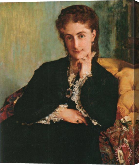 Paul Jacques Aime Baudry Portrait of Mrs. Louis Cezard Stretched Canvas Painting / Canvas Art