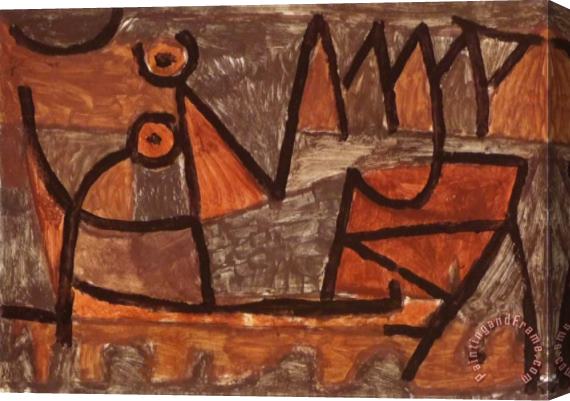 Paul Klee Dark Voyage Stretched Canvas Painting / Canvas Art