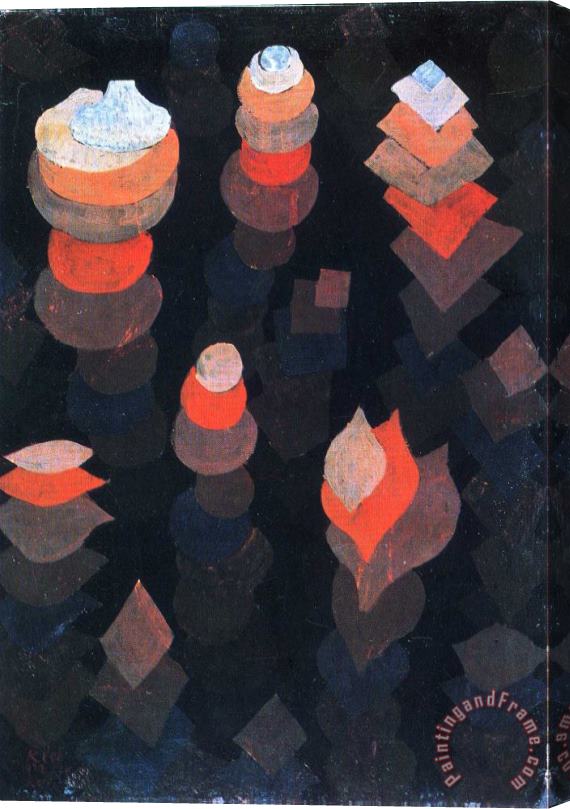 Paul Klee Growth of The Night Plants 1922 Stretched Canvas Painting / Canvas Art
