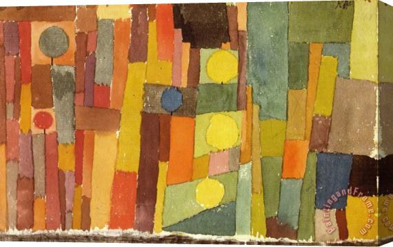 Paul Klee In The Style of Kairouan 1914 Stretched Canvas Painting / Canvas Art