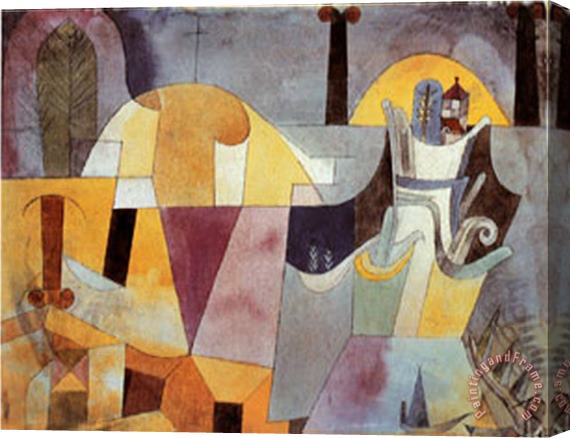 Paul Klee Landscape with Black Columns Stretched Canvas Painting / Canvas Art