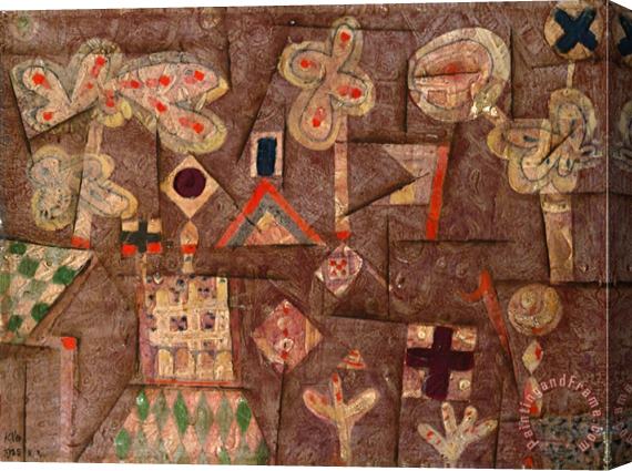 Paul Klee The Gingerbread House Lebkuchen Bild 1925 Stretched Canvas Painting / Canvas Art