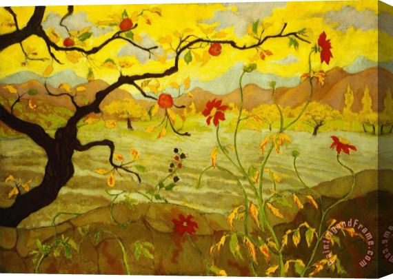 Paul Ranson Apple Tree with Red Fruit Stretched Canvas Painting / Canvas Art