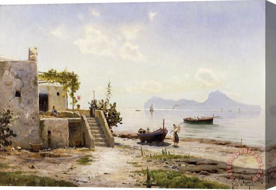 Peder Monsted From Sorrento Towards Capri Stretched Canvas Painting / Canvas Art