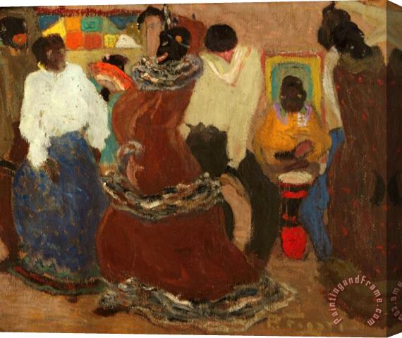 Pedro Figari Candombe Stretched Canvas Painting / Canvas Art