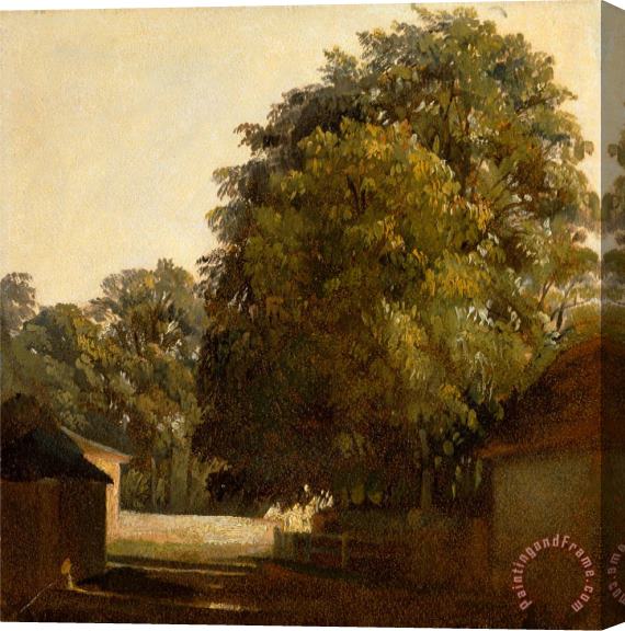Peter de Wint Landscape with Chestnut Tree Stretched Canvas Print / Canvas Art