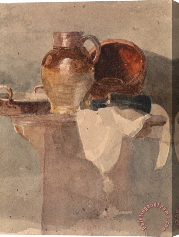 Peter de Wint Still Life with a Jug And Copper Pan Stretched Canvas Painting / Canvas Art